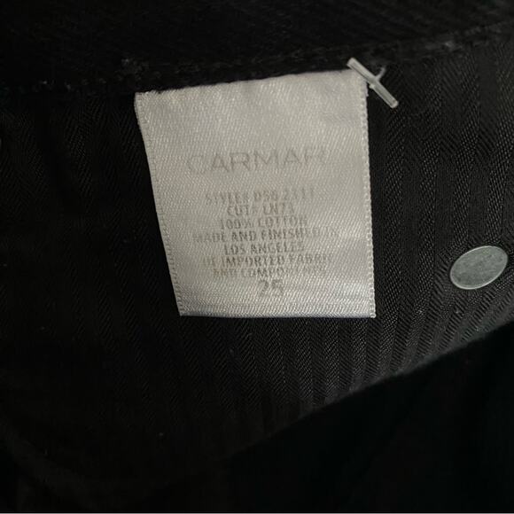 Carmar Beatrice Revolve Black Denim Silver Star Mini Skirt Zipper Front size 25 - Picture 6 of 6